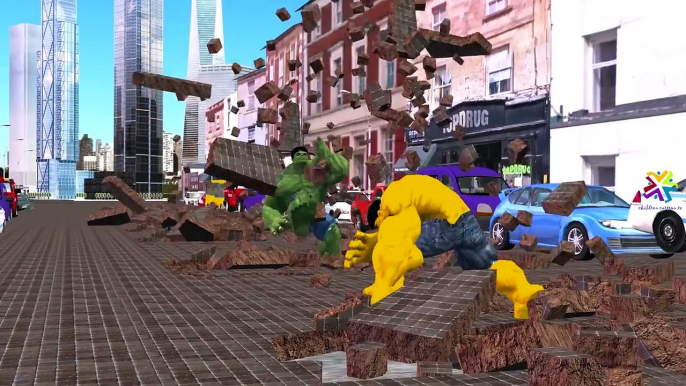 Finger Family Rhymes For Children Hulk Vs Red Hulk And Hulk Vs Yellow Hulk Mega Fight Video