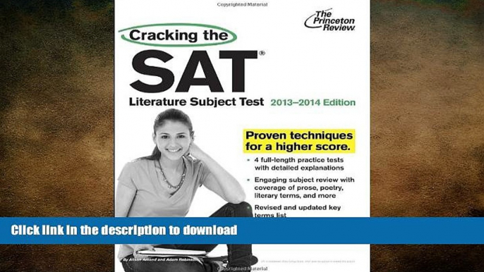 FAVORIT BOOK Cracking the SAT Literature Subject Test, 2013-2014 Edition (College Test