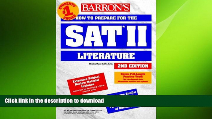 READ THE NEW BOOK How to Prepare for the SAT II Literature (Barron s SAT Subject Test Literature)