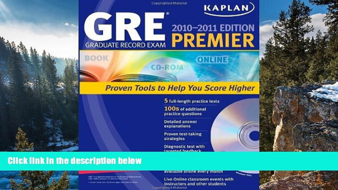 Buy Kaplan Kaplan GRE Exam 2010-2011 Premier with CD-ROM (Kaplan GRE Premier Program (W/CD)) Full