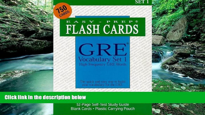 Online Easy-Prep Flash Cards GRE Vocabulary Set 1: With 750 Flash Cards and Study Guide Audiobook