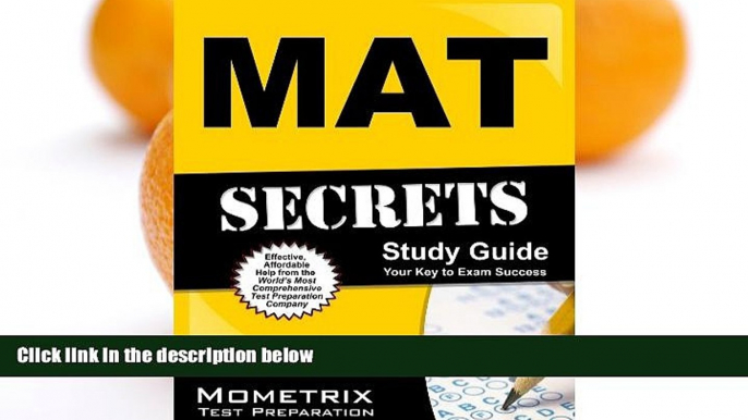 Pre Order MAT Secrets Study Guide: MAT Exam Review for the Miller Analogies Test MAT Exam Secrets