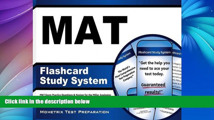 Pre Order MAT Flashcard Study System: MAT Exam Practice Questions   Review for the Miller