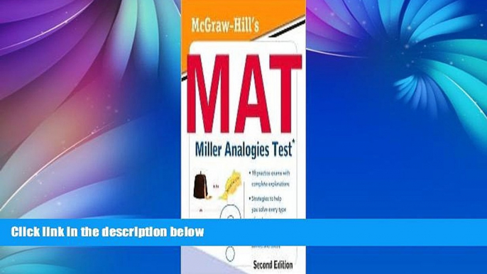 Pre Order McGraw-Hill s MAT Miller Analogies Test 2nd (second) edition Text Only Kathy Zahler mp3