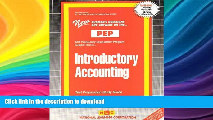 FAVORIT BOOK INTRODUCTORY ACCOUNTING (Excelsior/Regents College Examination Series) (Passbooks)