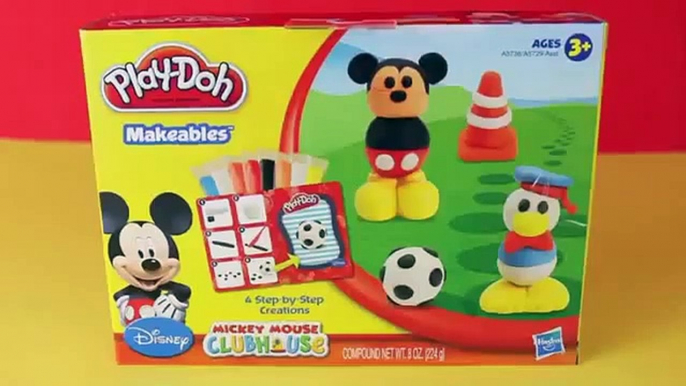 Play Doh Mickey Mouse Clubhouse Makeables new DIY Donald Duck Mickey Mouse Playdough DisneyCarToys