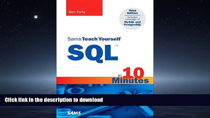 PDF ONLINE Sams Teach Yourself SQL in 10 Minutes (3rd Edition) READ EBOOK