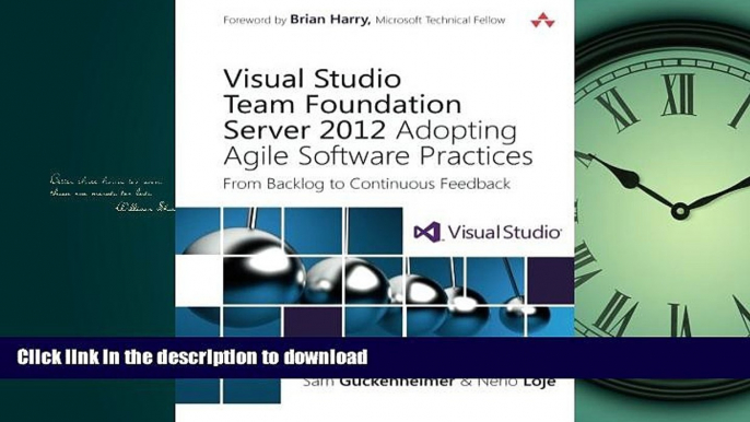 EBOOK ONLINE Visual Studio Team Foundation Server 2012: Adopting Agile Software Practices: From