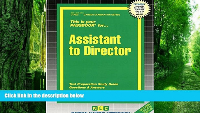 Price Assistant to Director(Passbooks) (Career Examination C-3092) Jack Rudman On Audio