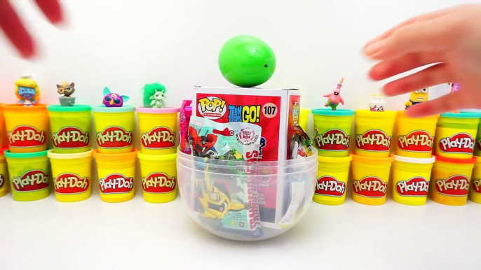 GIANT Teen Titans Go Robin Play-Doh Surprise Egg ; Transformers Moshi Monsters Minecraft