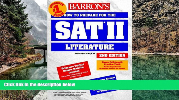 Buy M. Ed.. Christina Myers-Shaffer How to Prepare for the SAT II Literature (Barron s SAT Subject