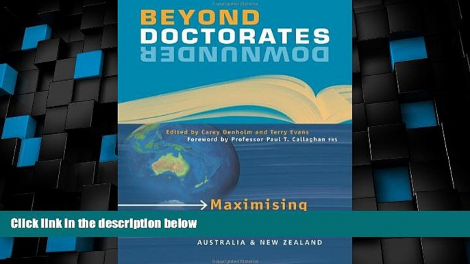 Best Price Beyond Doctorates Downunder: Maximising the Impact of Your Doctorate from Australia and