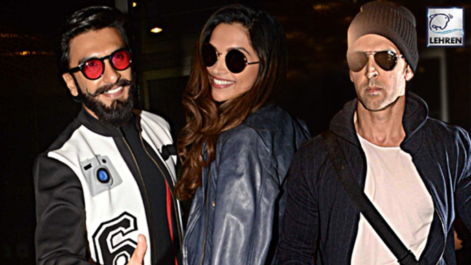 Deepika Padukone,Ranveer Singh,Hrithik Roshan's Airport Spotting 2016