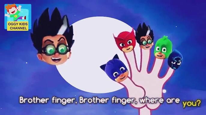 Pj Masks Movie Finger Family Nursery Ryhmes- Pj Masks Gekko Owlette Catboy Song For Kids!