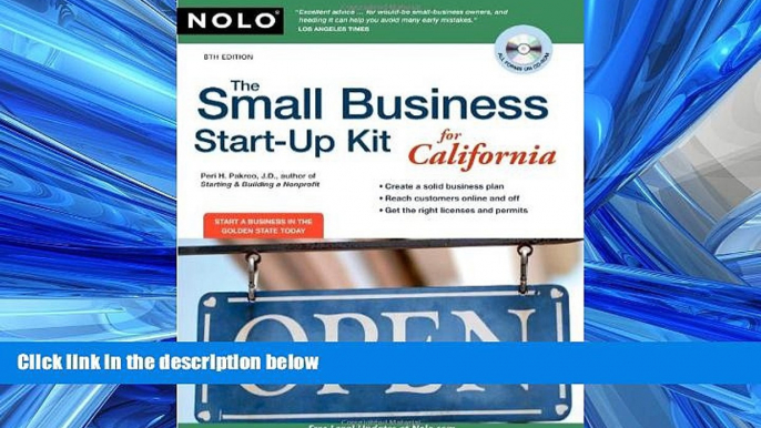 READ book The Small Business Start-Up Kit for California Peri H. Pakroo J.D. BOOOK ONLINE