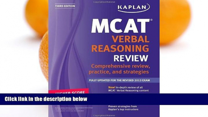 Pre Order Kaplan MCAT Verbal Reasoning Review Notes (Kaplan Test Prep) Kaplan On CD