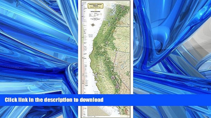 FAVORIT BOOK Pacific Crest Trail Wall Map [Laminated] (National Geographic Reference Map) PREMIUM