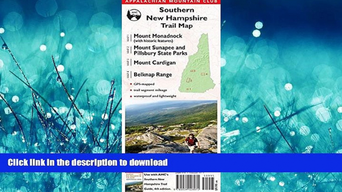 FAVORIT BOOK Southern New Hampshire Trail Map: Mount Monadnock (with historic features) / Sunapee