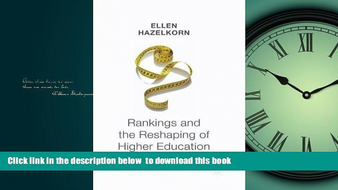 Best Price Ellen Hazelkorn Rankings and the Reshaping of Higher Education: The Battle for