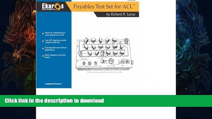 GET PDF  Payables Test Set for ACL  PDF ONLINE