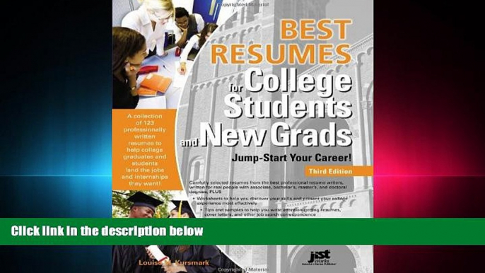 FAVORIT BOOK Best Resumes for College Students and New Grads: Jump-Start Your Career!, 3rd Ed