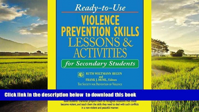 Pre Order Ready-to-Use Violence Prevention Skills Lessons and Activities for Secondary Students