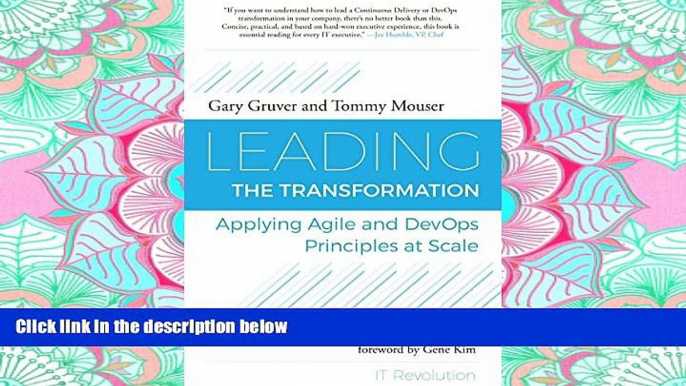 FAVORIT BOOK Leading the Transformation: Applying Agile and DevOps Principles at Scale [DOWNLOAD]