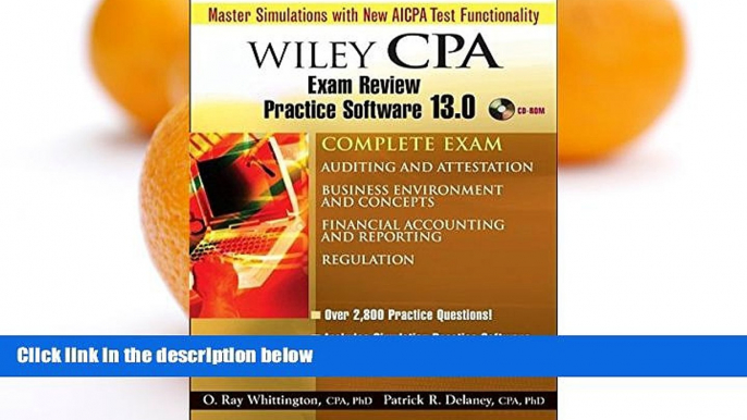 Pre Order Wiley CPA Examination Review Practice Software 13.0, Complete Set Patrick R. Delaney On CD