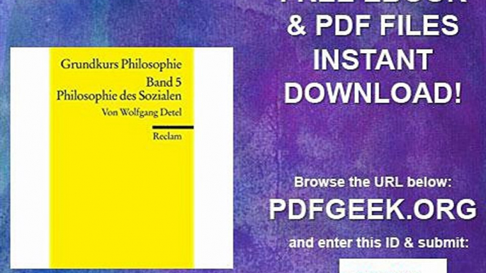 Grundkurs Philosophie - Philosophie des Sozialen (Reclams Universal-Bibliothek)