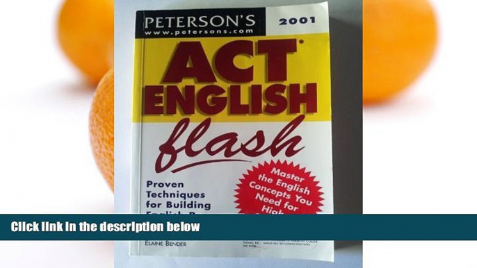 Buy Elaine Bender Peterson s Act English Flash 2001: Proven Techniques for Building English Power