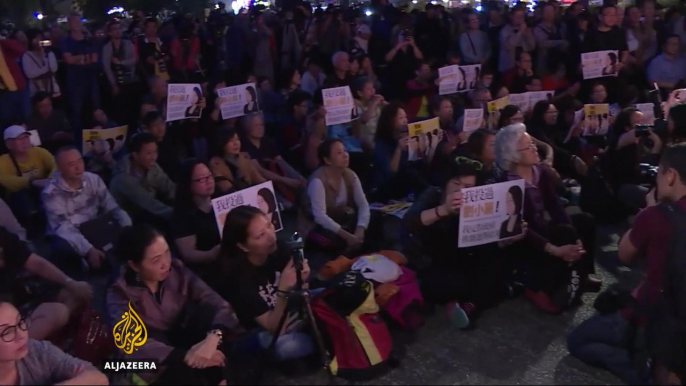 Protests in Hong Kong ahead of elections