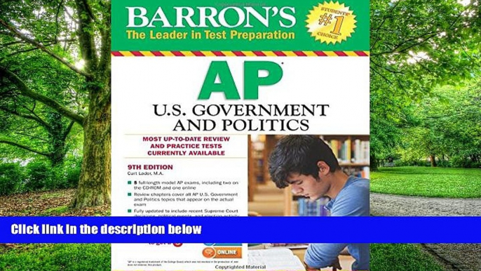 Buy  Barron s AP U.S. Government and Politics With CD-ROM, 9th Edit (Barron s AP United States