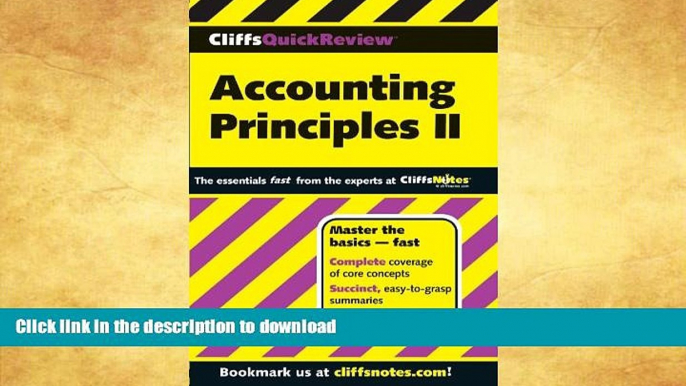 Epub CliffsQuickReview Accounting Principles II (Cliffs Quick Review (Paperback)) (Bk. 2) #A# Full