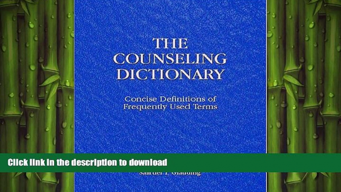 FAVORIT BOOK Counseling Dictionary, The: Concise Definitions of Frequently Used Terms READ PDF