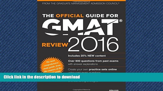 Pre Order The Official Guide for GMAT Review 2016 with Online Question Bank and Exclusive Video