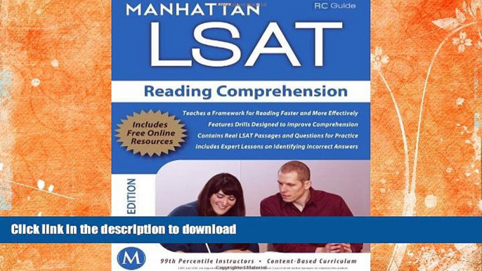 Pre Order Manhattan LSAT Reading Comprehension Strategy Guide, 3rd Edition (Manhattan LSAT