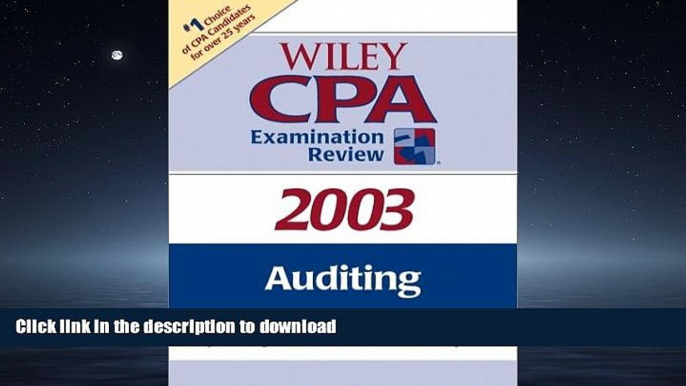 Hardcover Auditing (Wiley CPA Examination Review 2003) Kindle eBooks