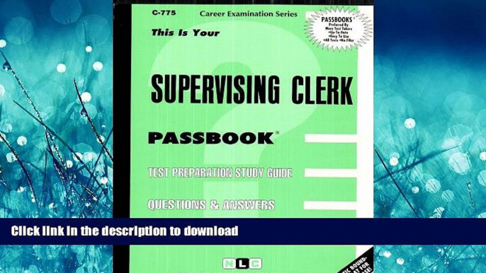 PDF Supervising Clerk(Passbooks) Full Book