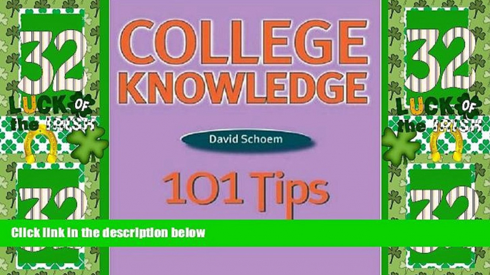 Price College Knowledge: 101 Tips David Schoem On Audio