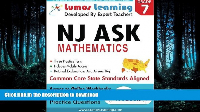 Read Book NJ ASK Practice Tests and Online Workbooks: Grade 7 Mathematics, Third Edition: Common