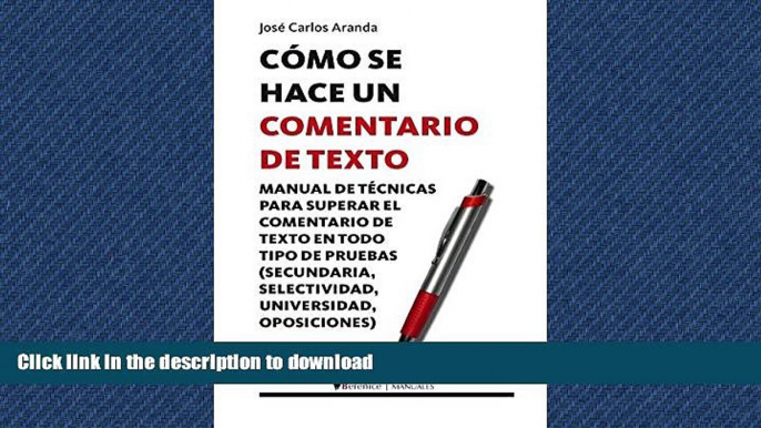 READ Como se hace un comentario de texto / How a Text Comment is Made (Spanish Edition) Kindle