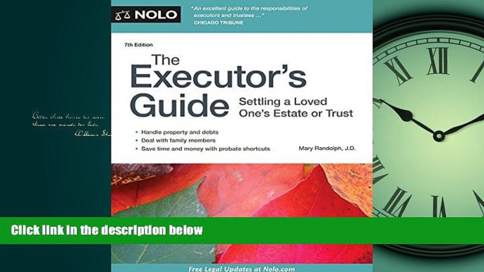 READ book Executor s Guide, The: Settling a Loved One s Estate or Trust BOOOK ONLINE