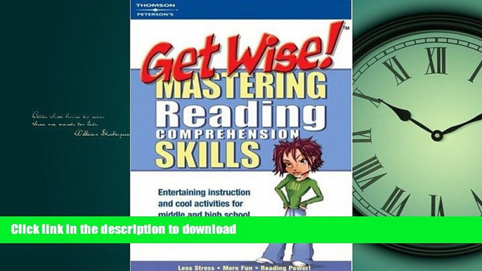 READ Get Wise! Mastering Reading Comp 1E (Get Wise Mastering Reading Comprehension Skills) On Book