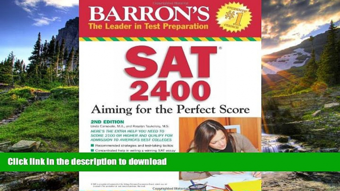 Hardcover Barron s SAT 2400: Aiming for the Perfect Score