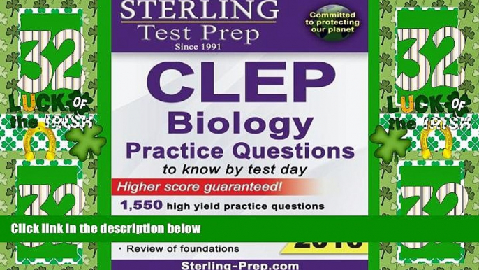 Best Price Sterling CLEP Biology Practice Questions: High Yield CLEP Biology Questions Sterling