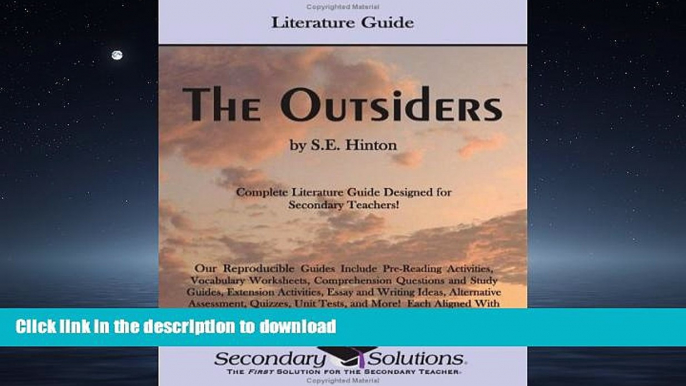 Hardcover Literature Guide: The Outsiders Kindle eBooks