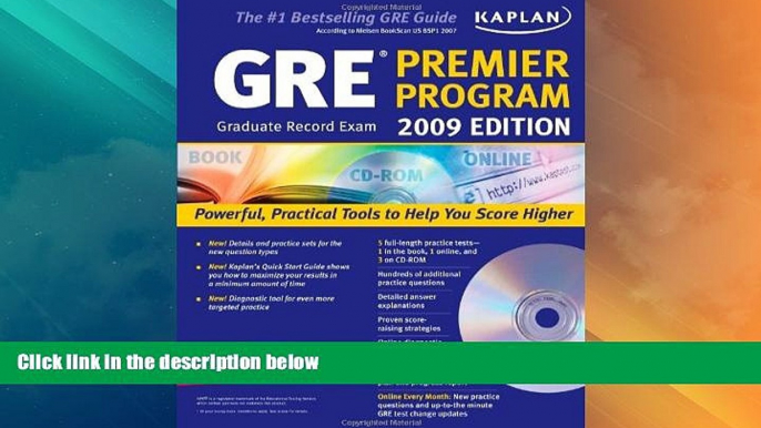 Price Kaplan GRE Exam 2009 Premier Program (w/ CD-ROM) (Kaplan GRE Premier Program (W/CD)) Kaplan