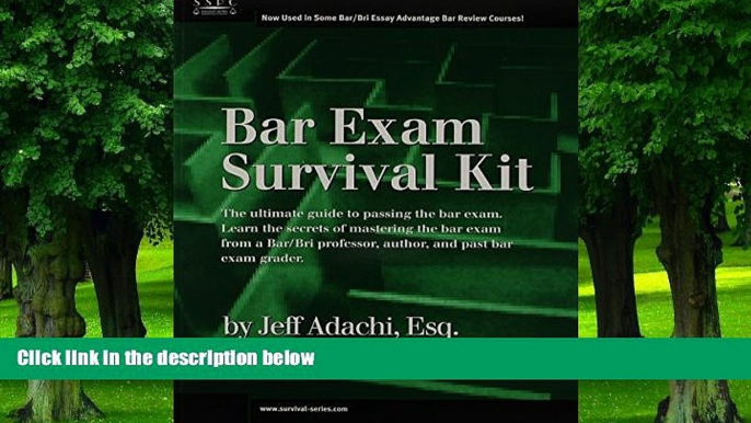 Download Jeff Adachi Bar Exam Survival Kit 2008 On Book