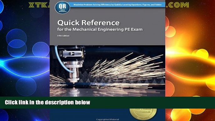 Price Quick Reference for the Mechanical Engineering PE Exam, 5th Ed Michael  R. Lindeburg PE For