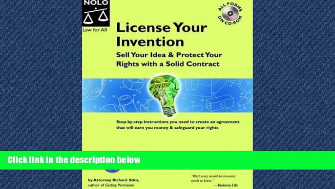 FAVORIT BOOK License Your Invention: Sell Your Idea and Protect Your Rights with a Solid Contract